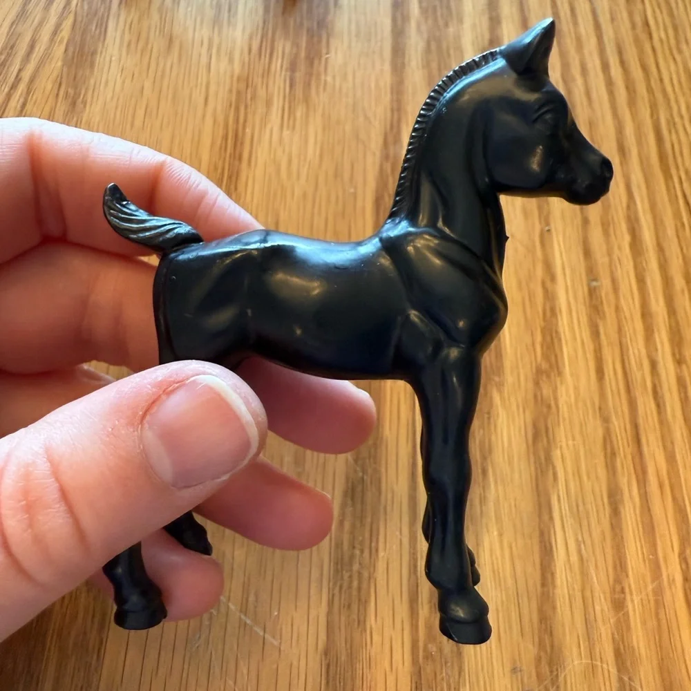 Set of 2 Vintage Black Foals
